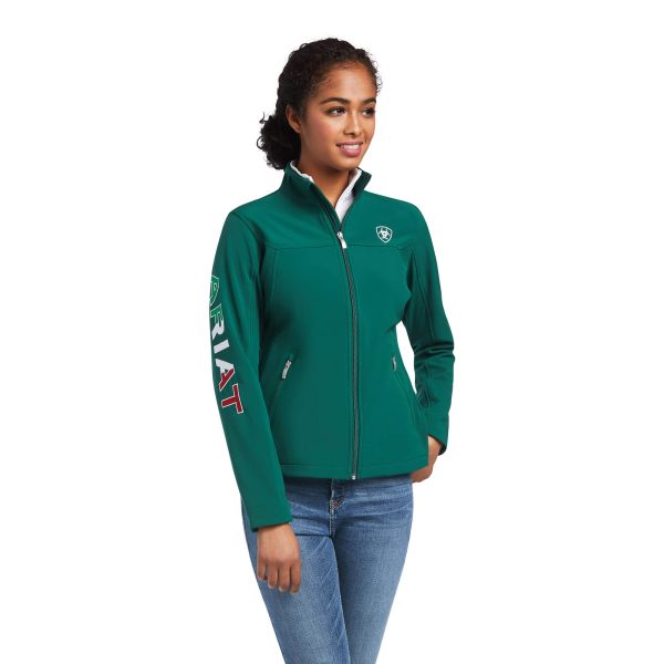 Chamarra Ariat Classic Team Softshell MEXICO Verde Dama